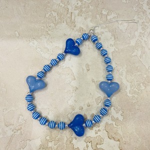 Шнурок для телефона брелок женский украшение браслет на руку (синий)